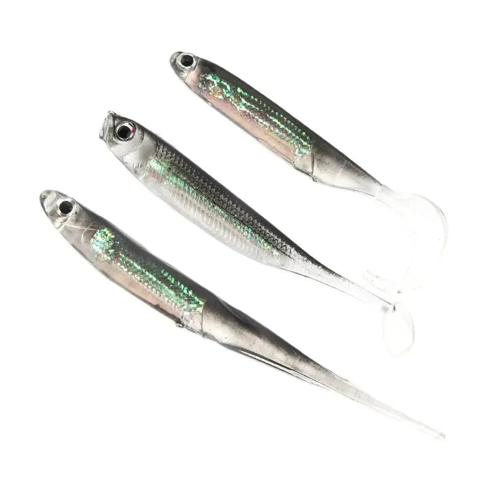 5Pcs Soft Bait Rainbow Minnows