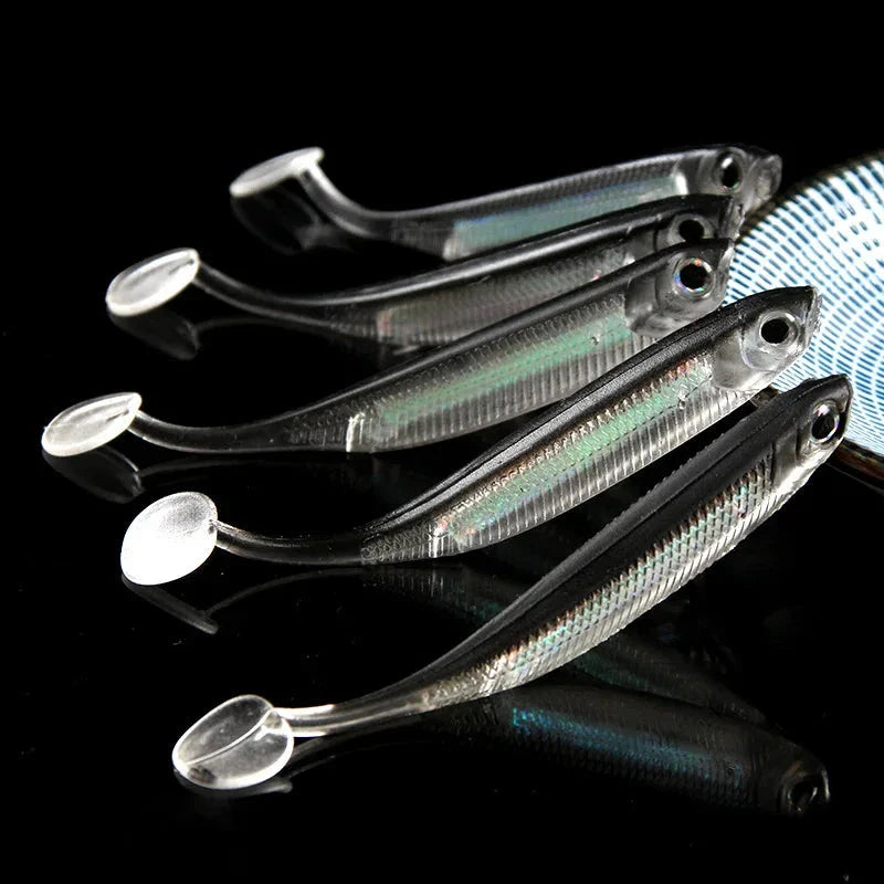 5Pcs Soft Bait Rainbow Minnows